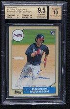2017 Topps 1987 Baseball 30th Anniversary Dansby Swanson BGS 9.5 Auto uk2