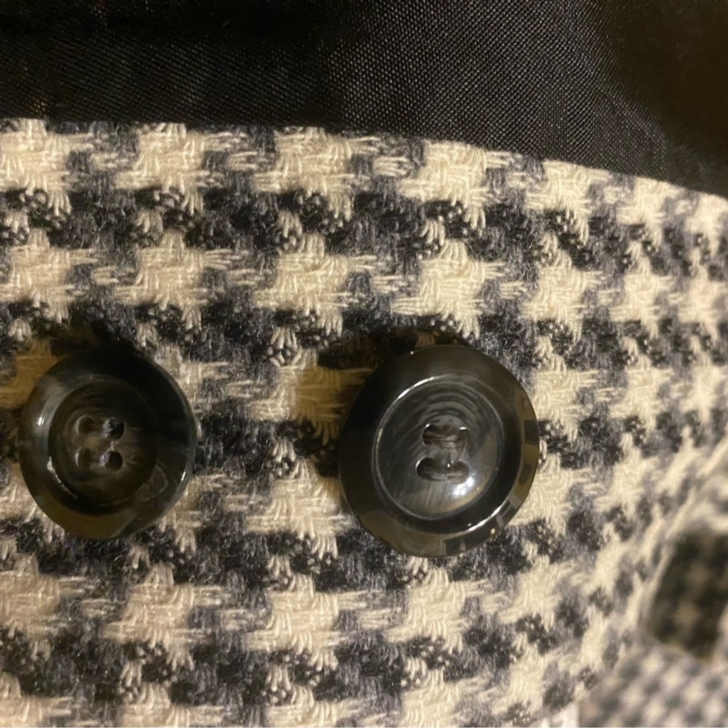 Pendleton Wool Blazer Black White Houndstooth Pla… - image 9
