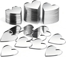 100 Pcs Mini Size Heart Mirror Tiles, DIY Acrylic Mosaic Small Mirror Tiles for