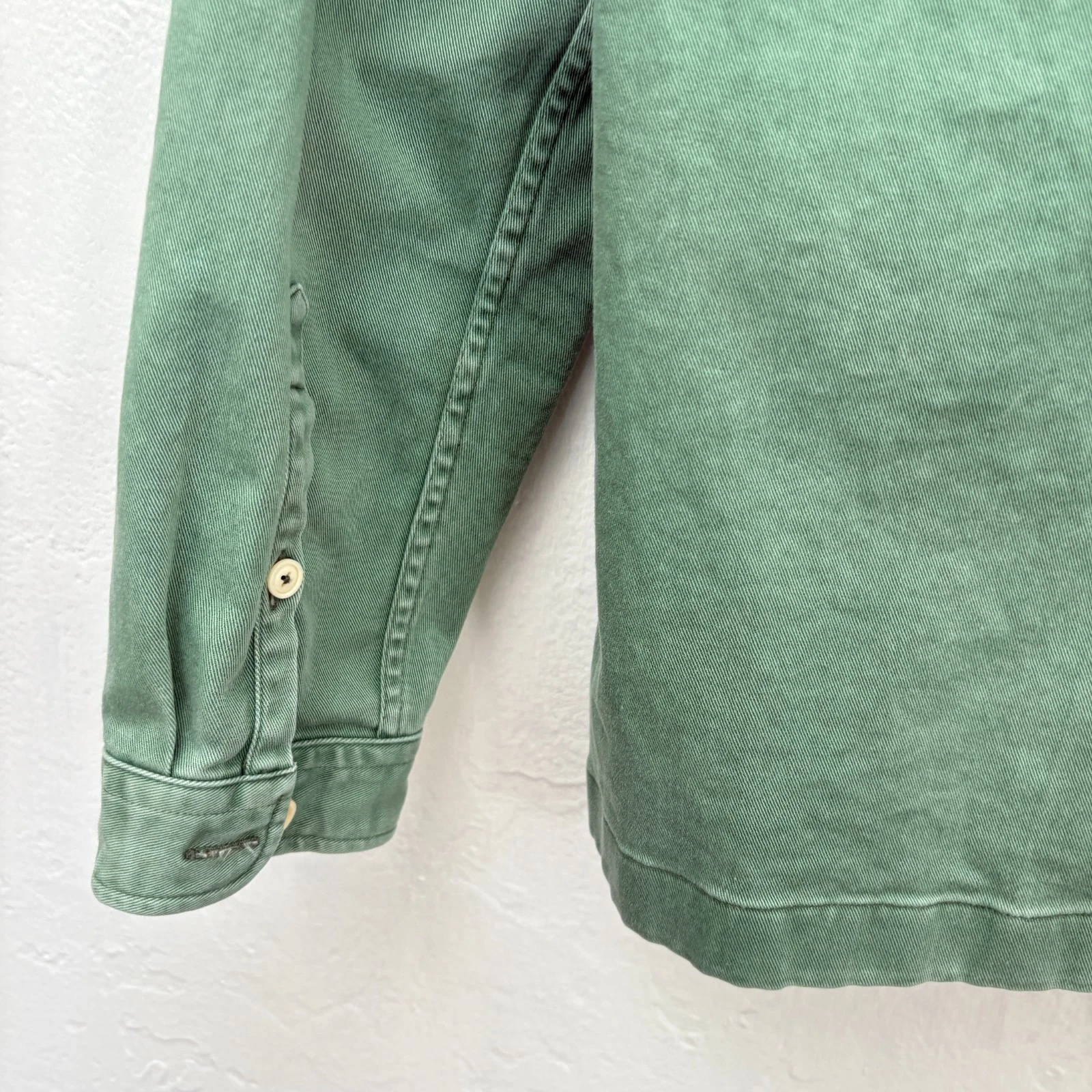 Brooklyn Tailors + Willys Detroit Chore Coat Men Size Medium Green Fits Small image 13