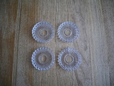 4 anciennes bobèches coupelle lustre applique bougeoir cristal Baccarat