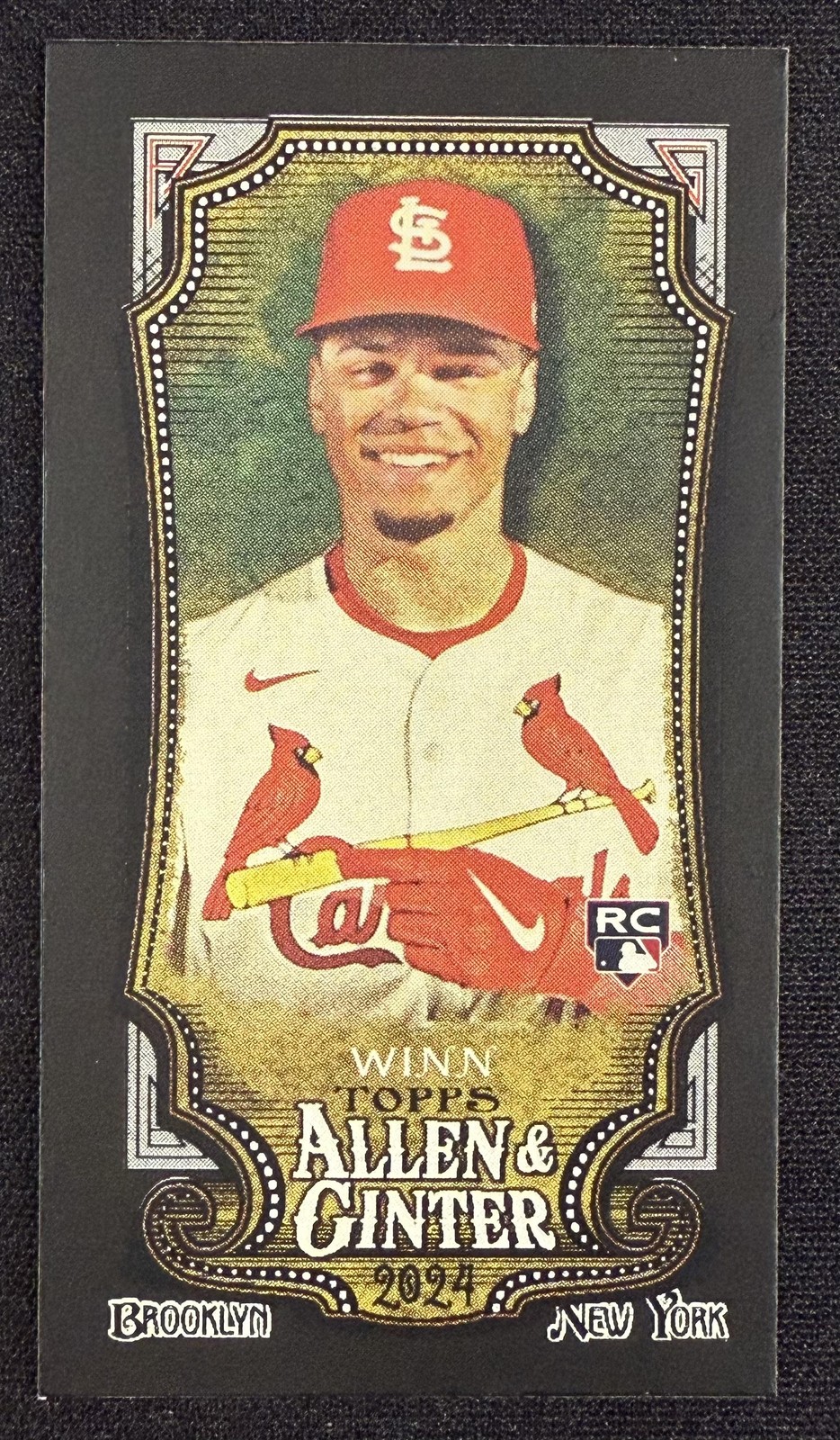 2024 Topps Allen & Ginter #24 Masyn Winn Mini Black Border Rookie RC