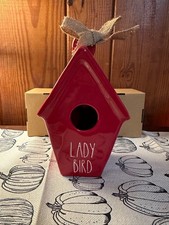 Red Rae Dunn Lady Bird Birdhouse