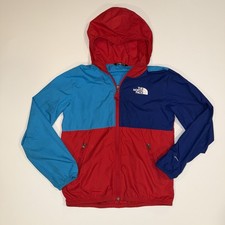 The North Face TNF Cyclone Windwall Wind Rain Jacket Youth Medium Colorful