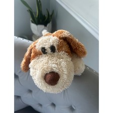Aurora Plush Dog puppet Stuffed Animal Floppy Ears Brown White Soft Toy EUC