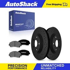 Front Drilled Slotted Brake Rotors Premium Ceramic Pads for Honda Ridgeline