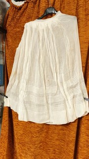 M10)ancien jupon brodé 1905 1910;80cm H/;30cm diam taille