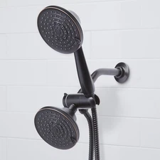 6 Setting Combo Showerhead Oil Rubbed Bronze Handheld 6 Spray Settings Massage