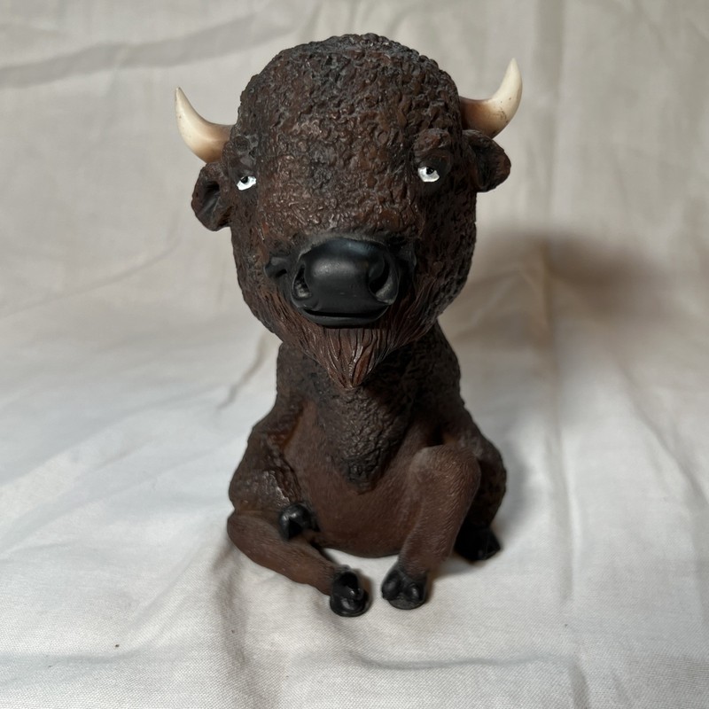 Bobble head Buffalo Bison Yellowstone Park souvenir 5" height
