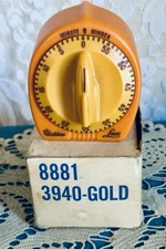 Robert Shaw Lux 60 Minute Mid Century Kitchen Time Minder 8881-3940-GOLD in BOX!
