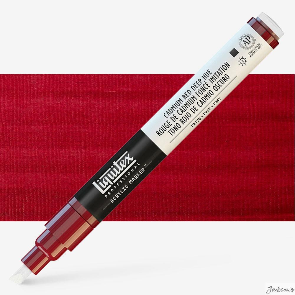 Liquitex Professional Paint Marker Plastic 2-4mm Chisel Nib Cad Red Deep Hue