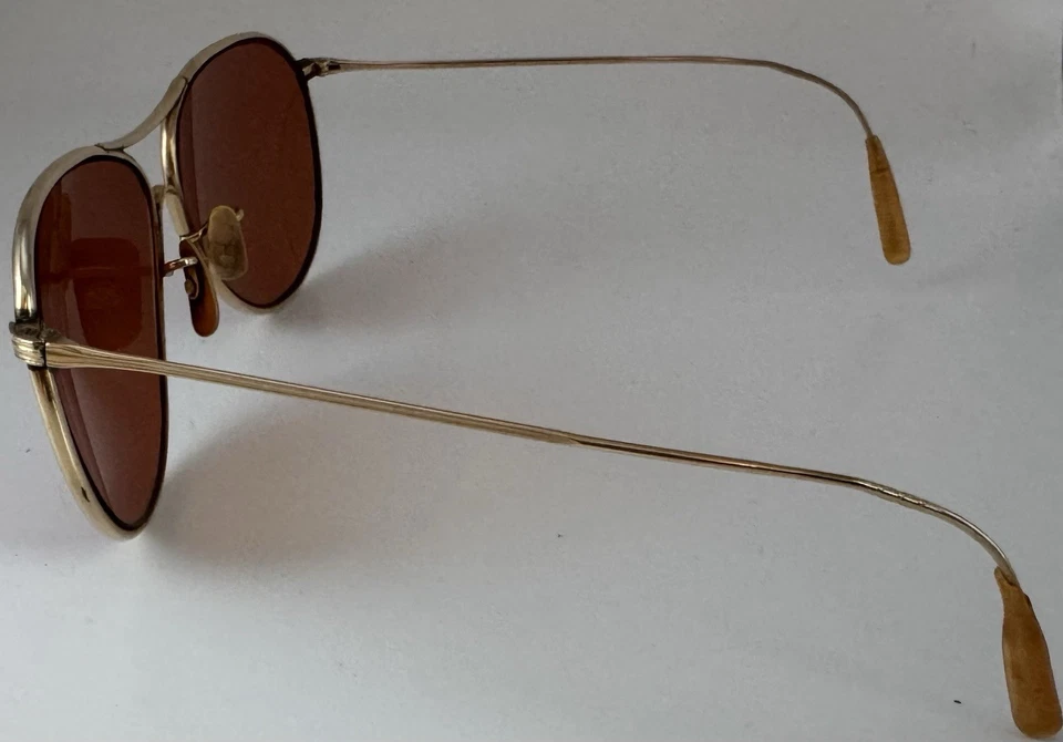 ~✨ Gafas de sol de aviador vintage American Optical Full Vue 01710 llenas de oro de 12 k Foto 2 de 4