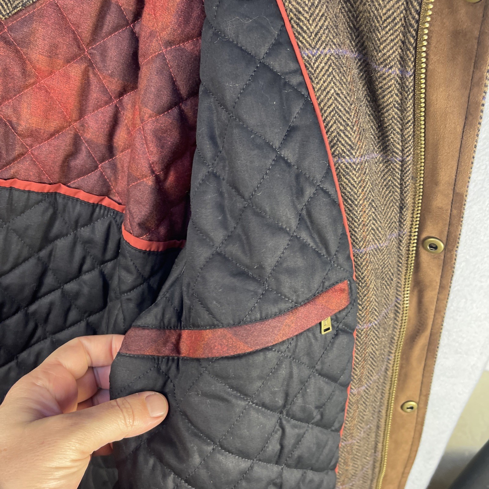 Pendleton Wool Jacket Mens Large Brown Tweed Pock… - image 12