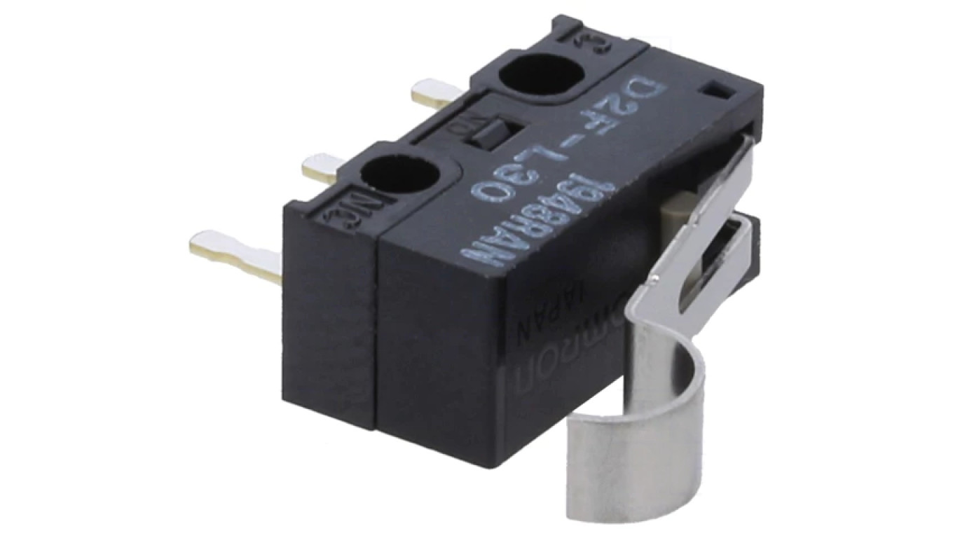 SNAP ACTION SPDT microswitch 2A/30VDC Contact length max 50m D2F-L30 /T2UK