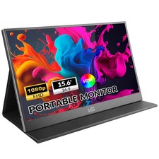 Portable Monitor, 15.6  1080P FHD USB-C HDMI, Ultra-Slim IPS HDR Display with...