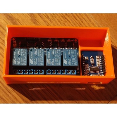 Wemos D1 Mini 4 Relay Box 3d Printed