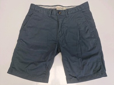Fat Face Herren Chino Shorts W34 L10 blau-türkis blau Baumwollmischung Freizeit Sommer