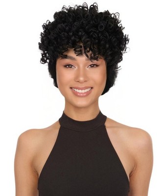 Zala Natural Bounce, voluminöse Textur, 9'' kurze lockige volle Perücke für Frauen