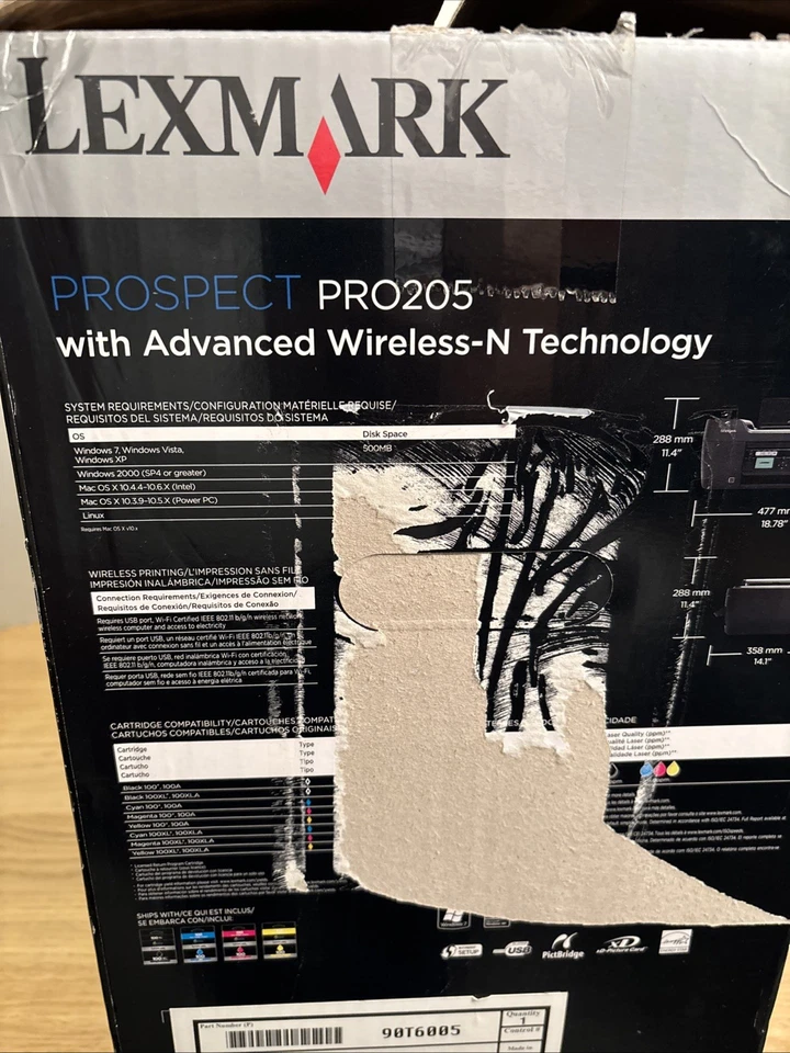 Lexmark Prospect Pro205 Professional Wireless 4 In 1 Inkjet Printer Fax “No Ink” - Image 3 of 4