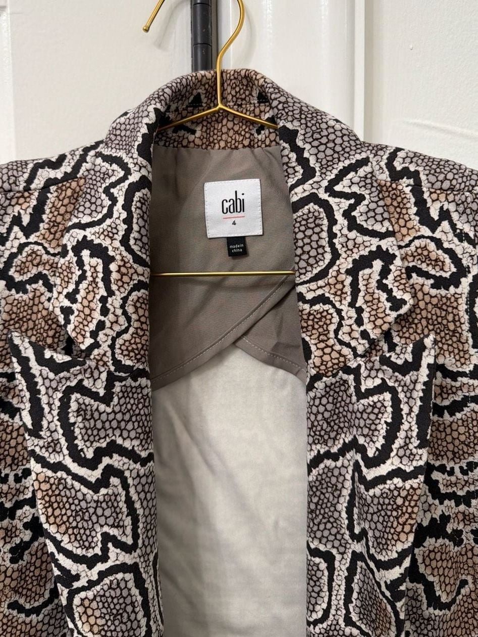 Cabi Python Double Breasted Blazer Snake Print Ja… - image 2