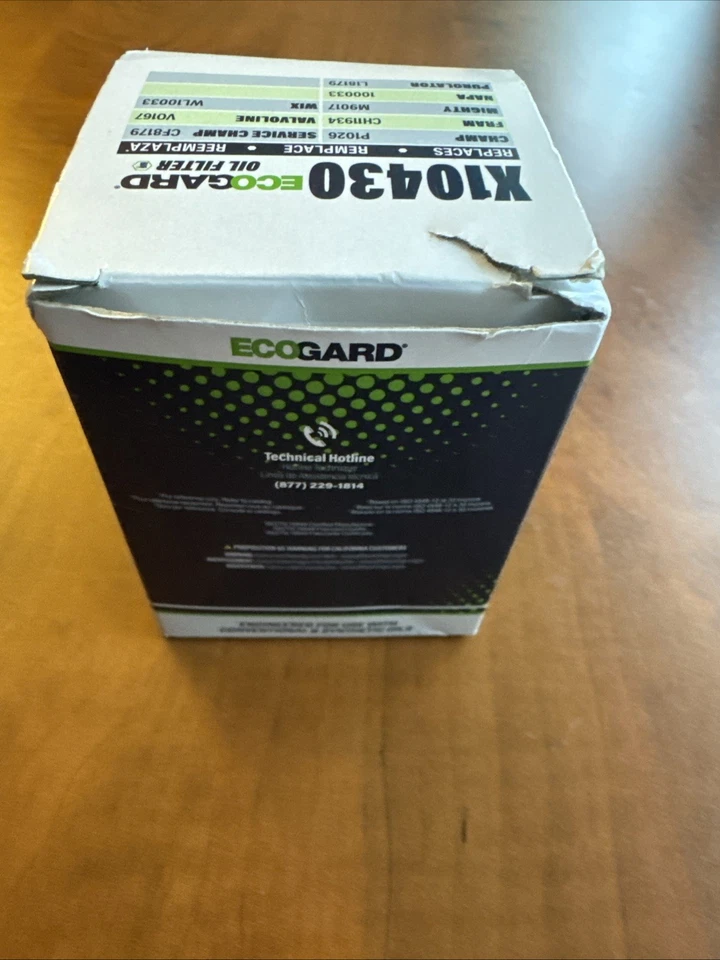 发动机机油过滤器 Ecogard X10430 适用于起亚 Sorrento Telluride,Sedona 查看说明 — 第 3/4 张图片
