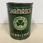 Vintage SHAMROCK LUBRICANT Grease Oil One Pound Can Metal Garage Gas Station
