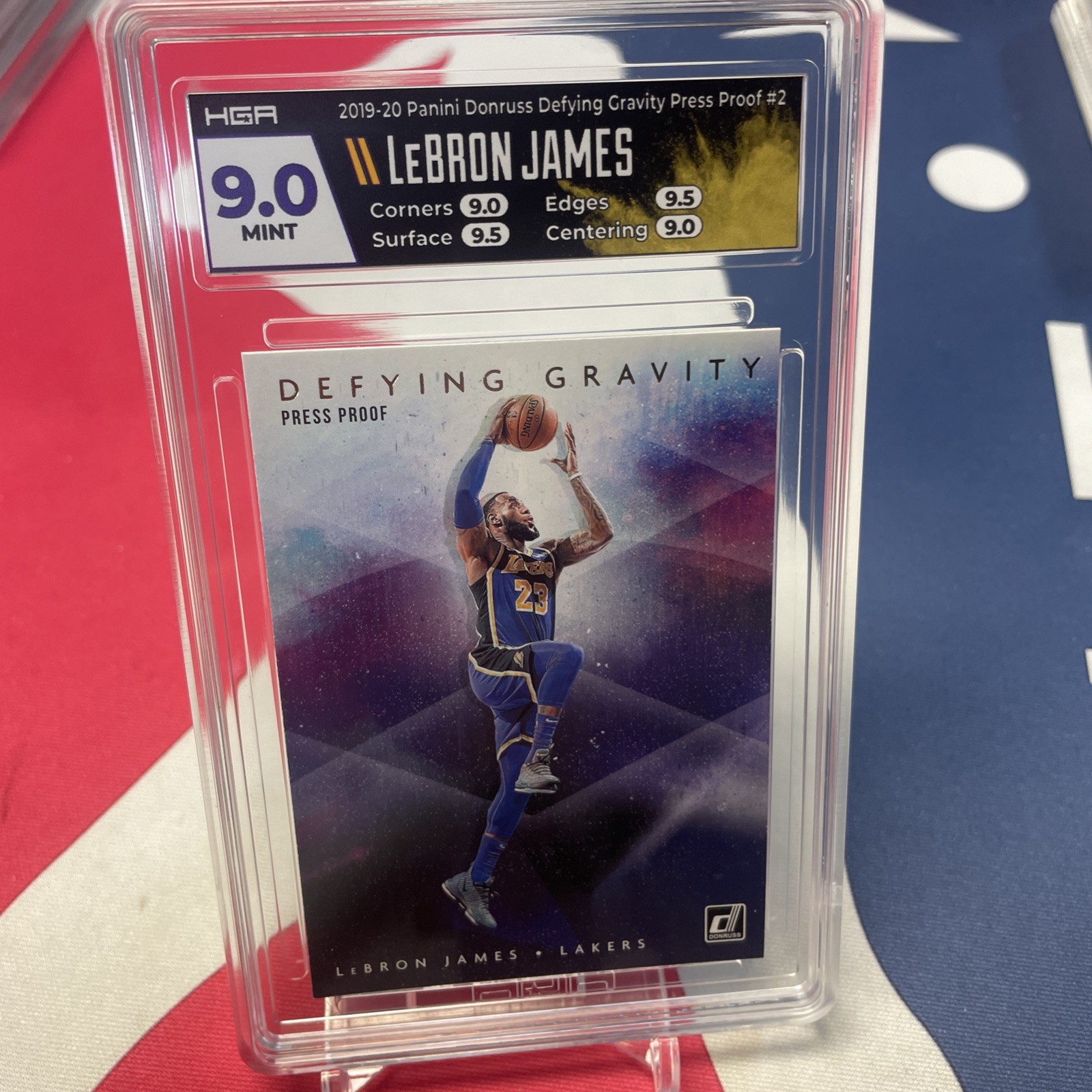 2019-20 Panini Donruss Defying Gravity Press Proof LeBron James #2