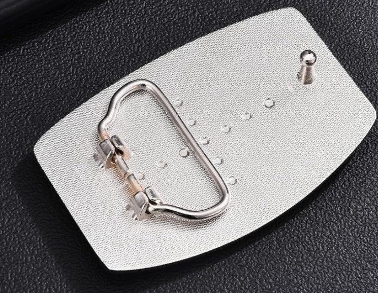 Silver cocky Bird Metal Belt Buckle Oval 8.7cm