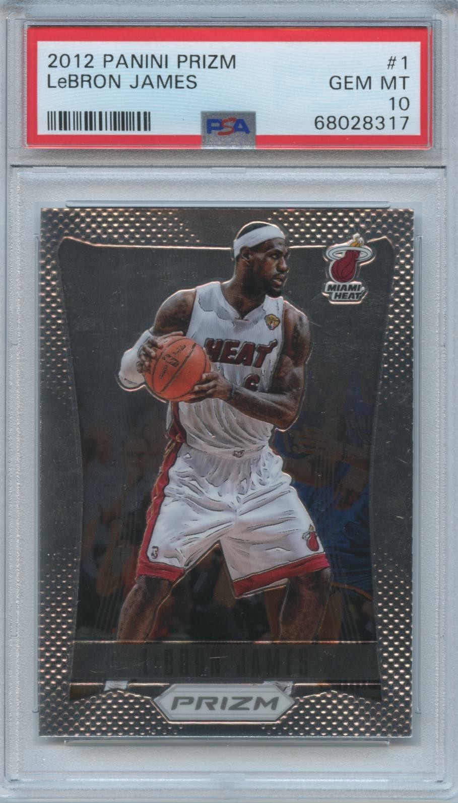 Lebron James 2012-13 Prizm 1st Year Prizm Miami Heat #1 PSA 10