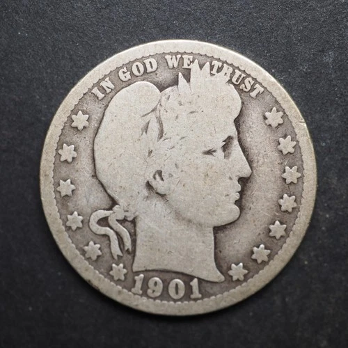 1901  *O * BARBER SILVER QUARTER  ***NICE*** FREE SHIPPING   C2053