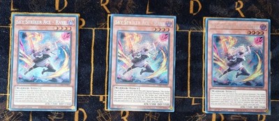 Yugioh Sky Striker Ace - Raye x3 (L26D-ENS01) Secret Rare 1. Auflage Near Mint