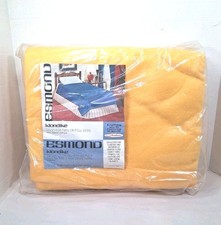 VTG 70s Chatham Esmond Klondike 72"x90" Twin Full Acrylic Blanket MCM Yellow USA