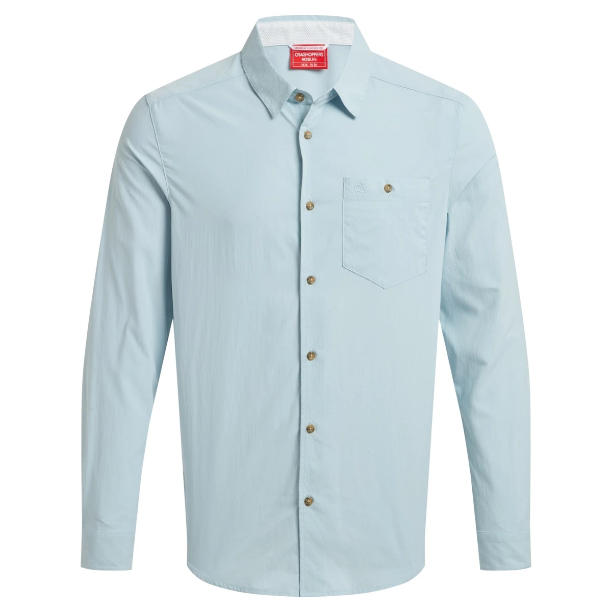 Chemise Homme Craghoppers Grise Taille M – Coton/polyester, Légère, Boutons