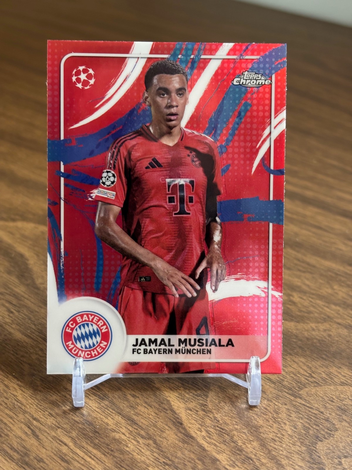 Jamal Musiala 2024 2024-25 Topps Chrome UEFA UCC Soccer Brush #SB-4 Case Hit SP