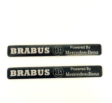 2 Pcs Decorative Aluminum Emblem Sticker For Mercedes Brabus Black 2 Pcs Decorative Aluminum Emblem Sticker For Mercedes Brabus Black
