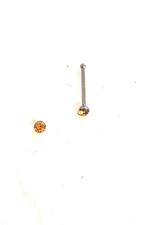 PIERCING DROIT NEZ - BRILLANT 1,8 MM - BRILLANT DORE - NEUF - PNZNW04