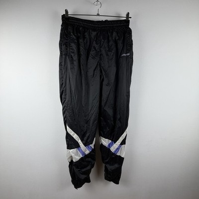 Adidas Firebird Vintage Trackpants Nylon Windbreaker Black White Purple L-XL