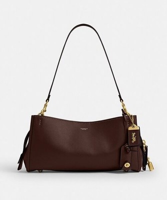 40【未使用級】COACH ボディバッグ Coach Rogue Shoulder Bag 34 Soft Leather Handbag CCX18 B4MPL Maple