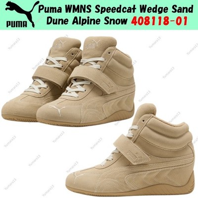 Puma WMNS Speedcat Wedge Sand Dune Alpine Snow 408118-01 Women's