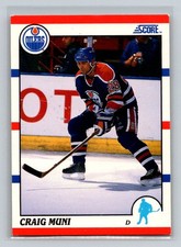 1990-91 Score American #38a Craig Muni Edmonton Oilers Hockey Card