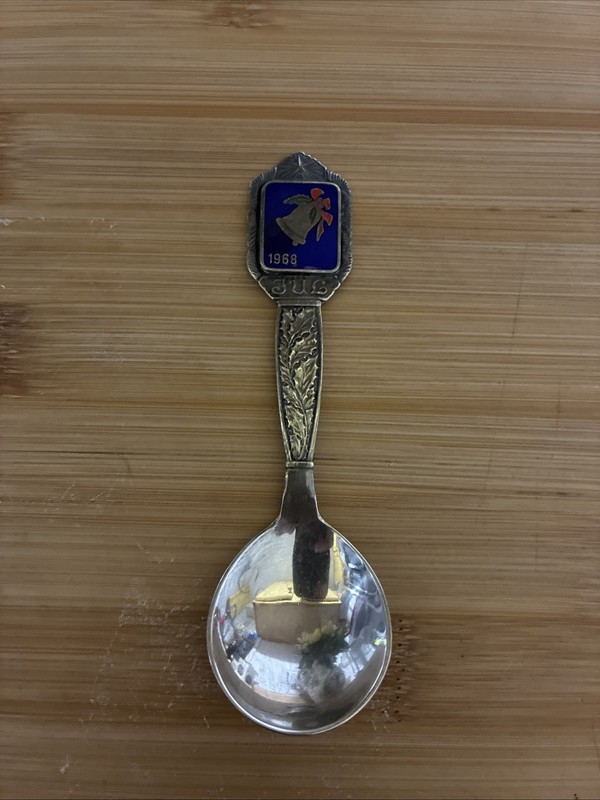 Vintage 1968 Denmark Christmas Silver Played Spoon