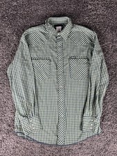 VTG Wrangler Pearl Snap Shirt Mens Medium Western Gingham Cowboy Prairie Farmer