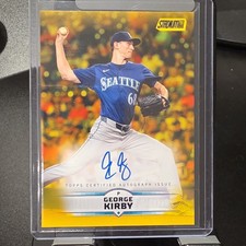 Topps Stadium Club George Kirby (Autograph, Yellow Parallel) #68 Mariners