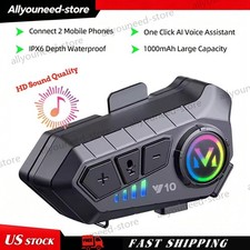 Bluetooth 5.3 Motorcycle Helmet Headset Water...