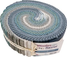 Bonnie Sullivan Woolies Flannel Stormy Seas Strips 40 2.5 Inches, Assorted