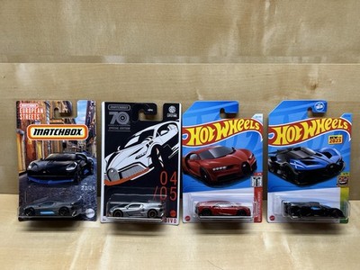 Matchbox 18 Bugatti Divo European 70 Silver Hot Wheels 16 Chiron Red Bolide Blue