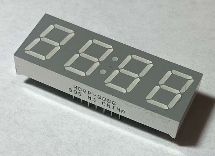 4 Digit, 7 Segment, Green LED Display, HDSP-B05G, Broadcom Brand, 1 Each