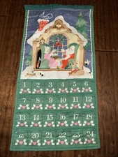 Vtg Avon Countdown To Christmas Advent Calendar NO MOUSE 1987 Santa & Mrs Clause