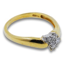 Diamant Ring 585 Gold 14 Karat Bicolor 0,25 Ct Brillant Damen Wert 990-