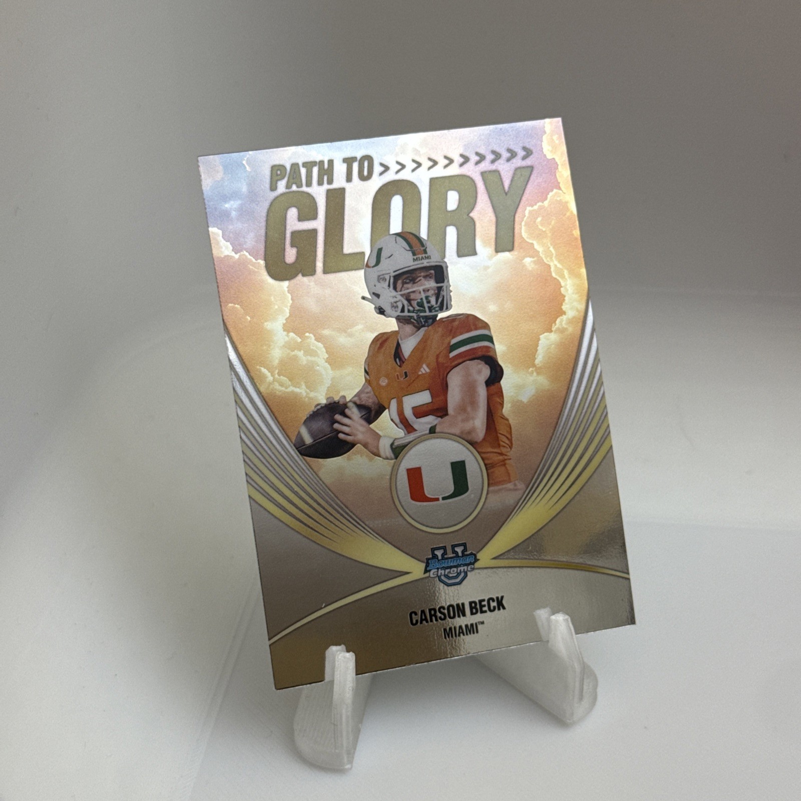 2025 Bowman University Chrome - Path to Glory Carson Beck #PG-1 (RC)